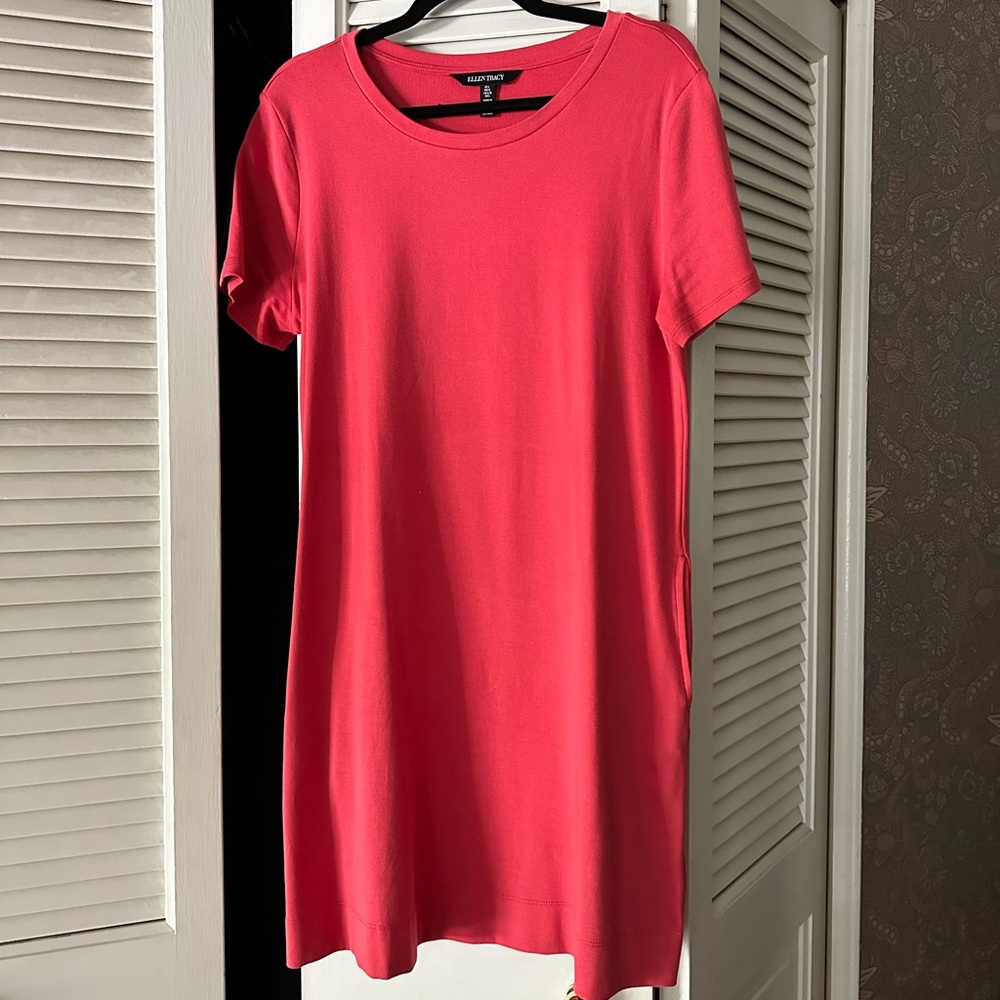 Ellen Tracy red dress size Lg- like new